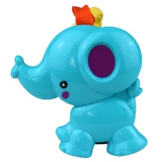 Sun Baby: Elefant albastru vesel pentru bebeluși cu zornăitor imaginea 3
