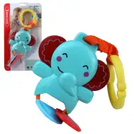 Sun Baby: Elefant vesel pentru bebeluși, zornăitor și jucărie de ros