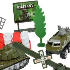 Super Army: Set de jocuri militare cu vehicule metalice și avion cu roți volante în două variante. imaginea 8