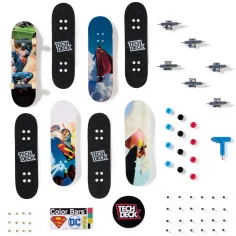 Tech Deck: Set de 4 fingerboard-uri Superman - Spin Master imaginea 2