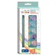 The Littlies: Set de acuarele cu 12 culori pastel și pensulă