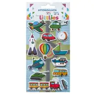 The Littlies: Set de autocolante 3D pufos pentru vehicule, 10x22 cm