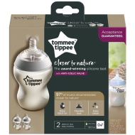 Tommee Tippee: Closer To Nature ANTI-COLIC biberon 260 ml set de 2 bucăți (0 luni+)