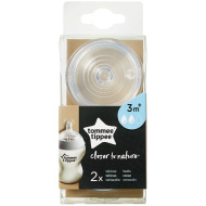 Tommee Tippee: Closer to Nature tetină cu debit mediu pentru biberon, 2 buc. (3 luni+)