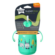 Tommee Tippee: Superstar cană de antrenament cu pai, verde, 300 ml