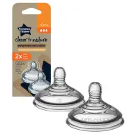 Tommee Tippee: tetină pentru hrănire cu flux rapid Advanced Anti-Colic (6 luni+) 2 bucăți