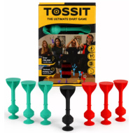 Tossit Starter Pack – joc de darts cu ventuze din silicon, roșu-turcoaz