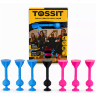 Tossit Starter Pack — joc de darts din silicon cu ventuze, roz și albastru