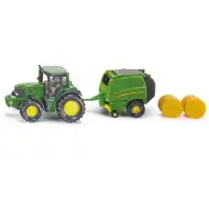 Tractor John Deere SIKU cu presă de balotat rotundă 1/72