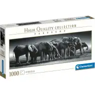 Turmă de elefanți Puzzle Panoramic HQC 1000 piese - Clementoni