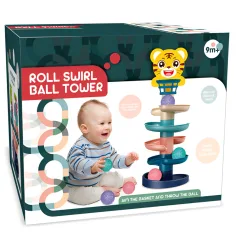 Turnul cu bile: Traseu vesel cu animale pentru bile în mai multe variante 68x22cm 1buc imaginea 3
