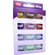 TyToo: Set de pudră cu sclipici - culori suplimentare, 12 x 2,5 ml