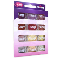 TyToo: Set de pudră cu sclipici în nuanțe calde, 12 x 2,5 ml