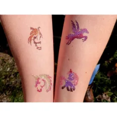 TyToo: Set de șabloane pentru tatuaje cu sclipici – Cai și ponei, 25 bucăți imaginea 4