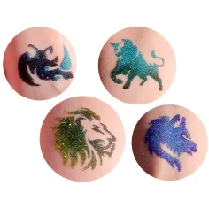 TyToo: Set de șabloane pentru tatuaje cu sclipici - Animale sălbatice, 22 bucăți imaginea 3
