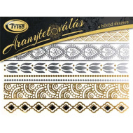TyToo: Set de tatuaje aurii 21x15cm - Brățară, brățară de gleznă