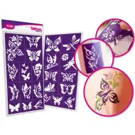 TyToo: Set șabloane de tatuaj cu sclipici Fluturi, 23 bucăți