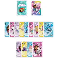 UNO Junior: Joc de cărți Casa de Păpuși a lui Gabi - Mattel imaginea 3