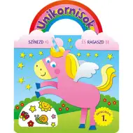 Unicorni - Colorează și lipește cu autocolante 1. caiet de activități
