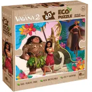 Vaiana 2 în 1 puzzle Eco cu 60 piese și planșă de colorat 70x50cm - Lisciani