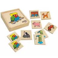 Vehicule voioase jucărie puzzle din lemn