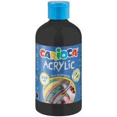 Vopsea acrilică neagră 250 ml - Carioca