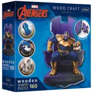 Wood Craft: Marvel Avengers - Thanos pe tron 160 de piese premium din lemn puzzle - Trefl