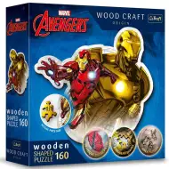 Wood Craft: Marvel Răzbunătorii - Iron Man puzzle premium din lemn de 160 de piese - Trefl