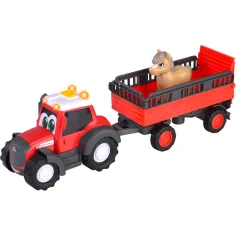 ABC Massey tractor de transport pentru animale cu cal - Simba Toys imaginea 3