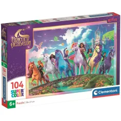 Academia Unicornului puzzle Supercolor de 104 piese - Clementoni