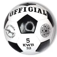 Alb-negru minge de fotbal imitaţie de piele 23cm