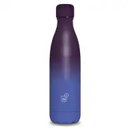 Albastru-mov sticlă de apă metalică cu pereti dubli 500ml