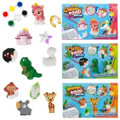 Animal Plaster: Set de turnare și vopsire cu animale și unicorni în mai multe variante 1buc imaginea 1