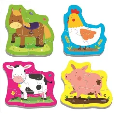 Animale mici de fermă set puzzle pentru bebeluși - Trefl imaginea 2