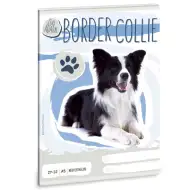 Animale Simpatice - Border Collie caiet cu pătrățele A5