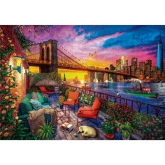 Apus de soare în Manhattan HQC puzzle, 3000 de piese - Clementoni imaginea 2