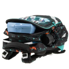 Ars Una: A.R.M.S. ghiozdan școlar anatomic, rucsac cu imprimeu cu roboți 33×43×22 cm imaginea 5