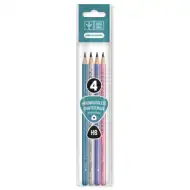 Ars Una: Frunză argintiu model triunghi creion grafit set HB