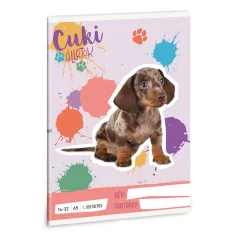 Ars Una: Pisici drăguțe - Dachshund harlequin A/5 caiet cu linii pentru clasa a 1-a 14-32