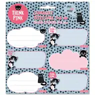 Ars Una: Think Pink pisică etichete caiet 3x6 bucăți