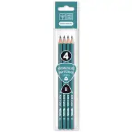 Ars Una: triunghi creion grafit B cu dungi pachet de 4 bucăți