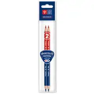 Ars Una: Triunghi creion - roșu-albastru - 2 bc