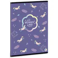 Ars Una: Wonderland Unicorn caiet cu linii A5 40 file