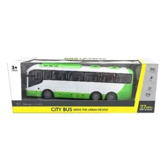 Autobuz de oraș cu telecomandă verde-alb