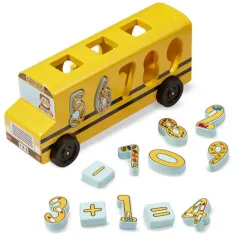 Autobuz școlar cu forme din lemn - Melissa & Doug imaginea 2