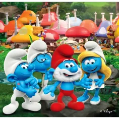 Aventurile Hupikék Törpikék 3x48buc supercolor puzzle - Clementoni imaginea 2