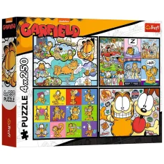 Aventurile lui Garfield puzzle de 4x250buc - Trefl