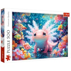 Axolotl zâmbitor puzzle de 500 de piese - Trefl