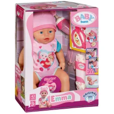 Baby Born: Set de păpuși interactiv Emma cu accesorii de 43 cm - Zapf Creation