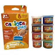 Baby Finger Paints set cu diferite culori 8x50ml - Carioca
